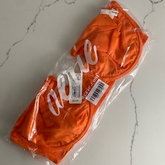 NWT Orange Aerie SMOOTHEZ Mesh Bra - Picture 2 of 3
